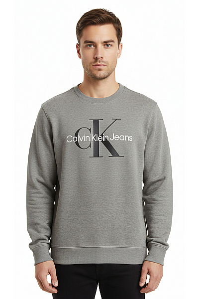 Pánská Mikina Bez Zapínání Šedá Calvin Klein Vel. XL