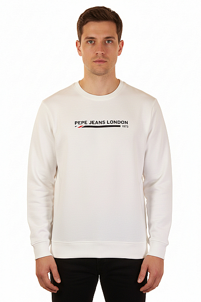 Pánská Mikina Bílá Pepe Jeans Outlet Vel. XL