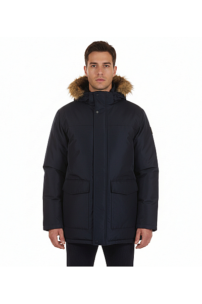 JACK & JONES Zimní Pánská Bunda Polyesterová Modrá