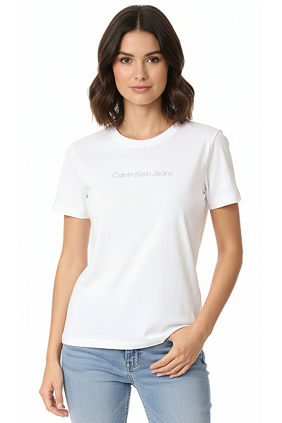 Calvin Klein Dámské Tričko S Potiskem Bílé Outlet Vel. S