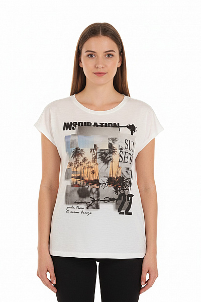 Dámské Tričko Bílé Cartoon