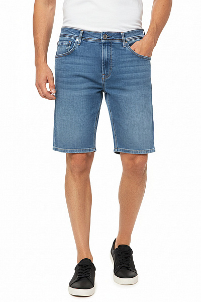 Pepe Jeans Riflové Pánské Kraťasy Modré Vel. 38