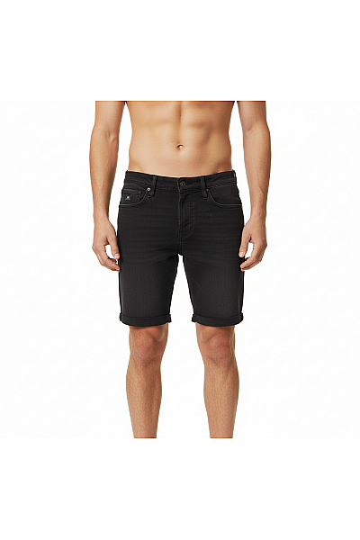 JACK & JONES Riflové Pánské Kraťasy Černé Vel. L