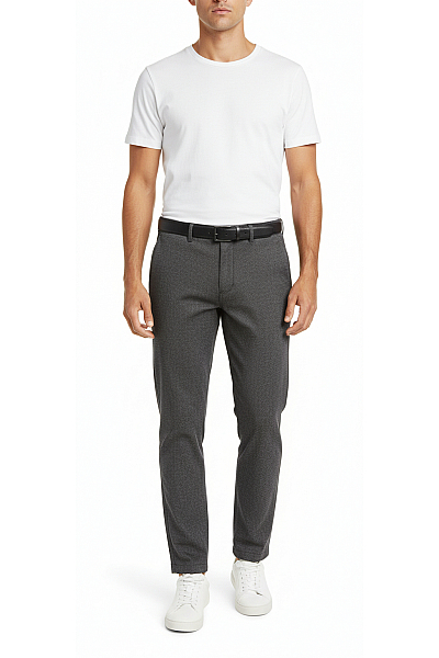 Společenské Pánské Kalhoty Polyesterové Černé JACK & JONES