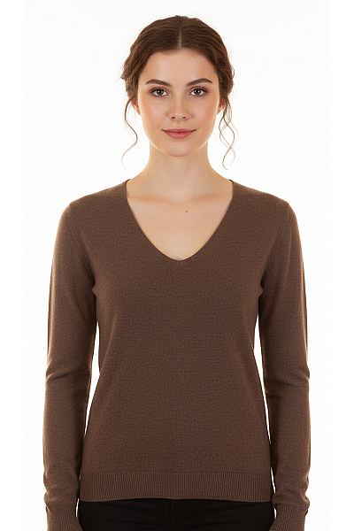 Pletená Halenka Kašmírová Šedá PERFECT CASHMERE Vel.  S