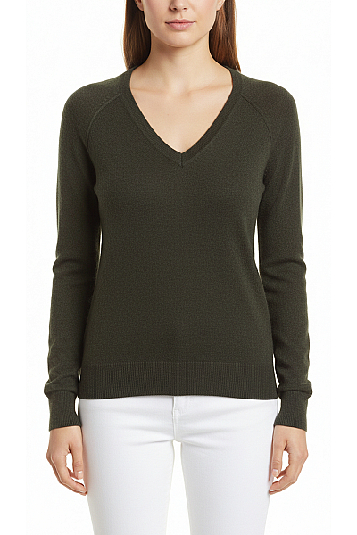Dámský Svetr Kašmírový Zelený Just Cashmere Vel.  XXL