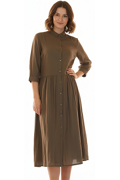Hessnatur Šaty Khaki Outlet Vel. 38