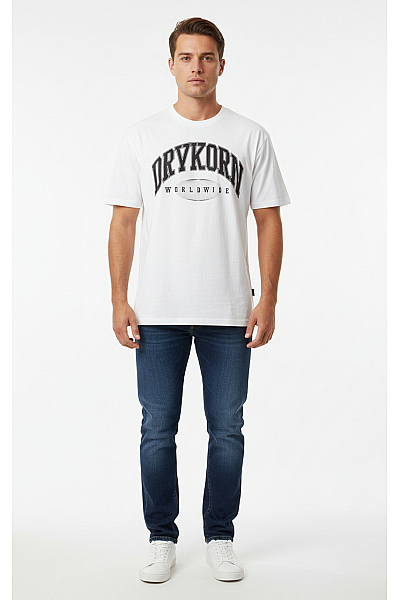 DRYKORN Pánské Tričko Bílé Outlet