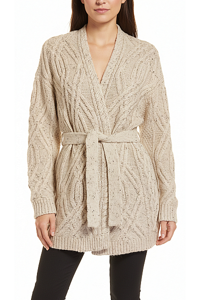 Dámský Cardigan Chybí štíteý Šedý Oui Outlet