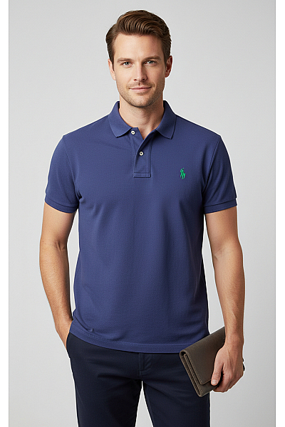 Pánské Tričko S Límečkem Modré U.S.POLO ASSN.