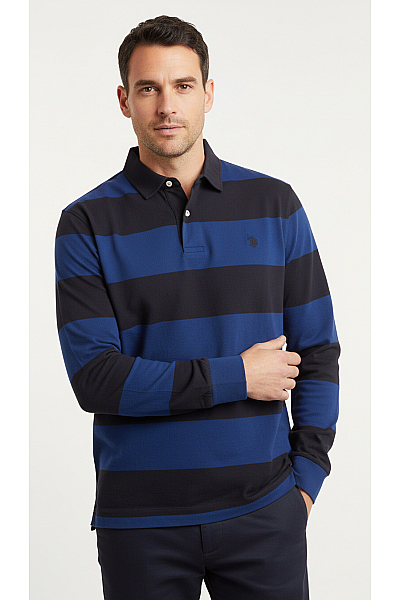 U.S.POLO ASSN. Pánské Tričko Modré Vel. L