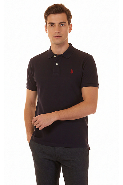 U.S.POLO ASSN. Pánské Tričko Modré Second Hand Vel. M