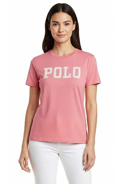Ralph Lauren Dámské Tričko S Potiskem Růžové Vel. XL