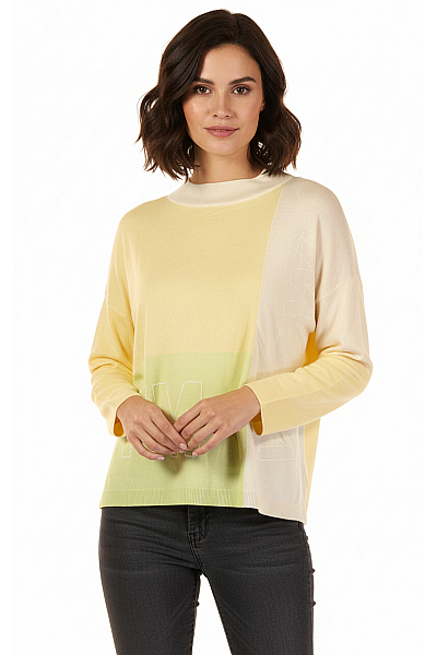 GERRY WEBER Dámský Svetr Se Vzorem Barevný Outlet Vel. 42
