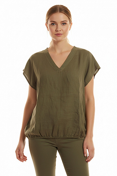 Halenka Lněná Zelená Cartoon