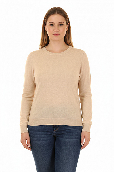 Dámský Pulovr Polyesterový Béžový MANGO