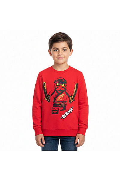 Lego Chlapecká Mikina Bavlněná Červená
