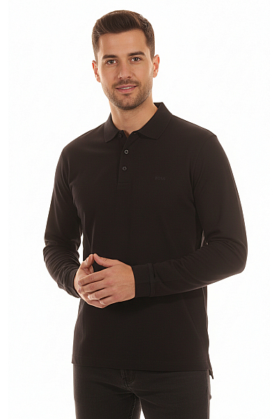 Pánské Tričko S Límečkem Černé Hugo Boss Vel. XXL