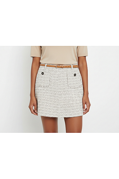 River Island Balonová  Sukně Černobílá Second Hand Vel.  38