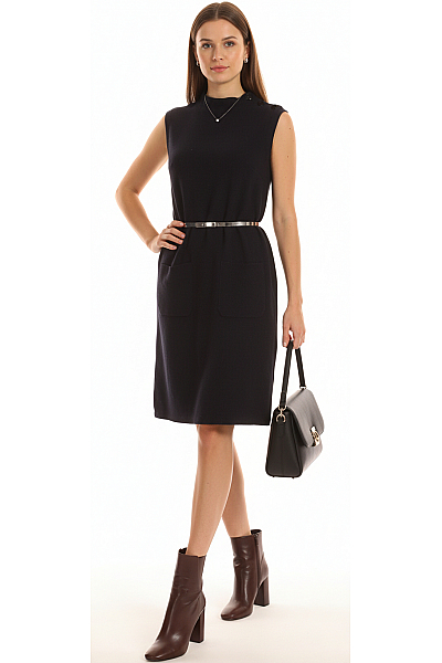  Šaty Pletené Modré Marks & Spencer Vel.  36