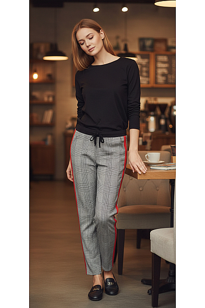 ZARA Dámské Kalhoty Černobílé Second Hand Vel.  L