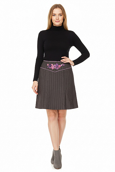 Sukně Vlněná Šedá MOSCHINO