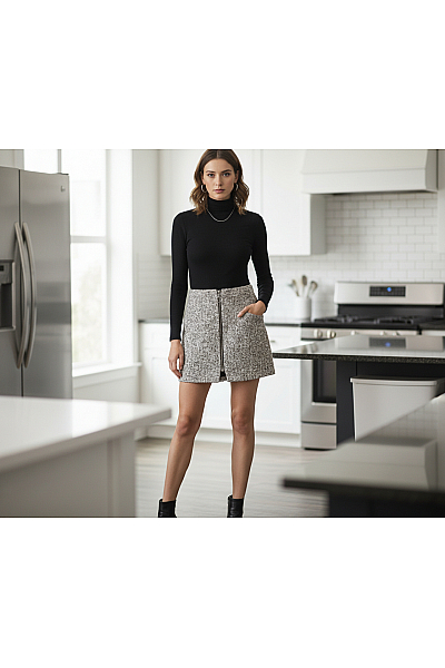 Topshop Sukně Šedá Second Hand Vel. 34