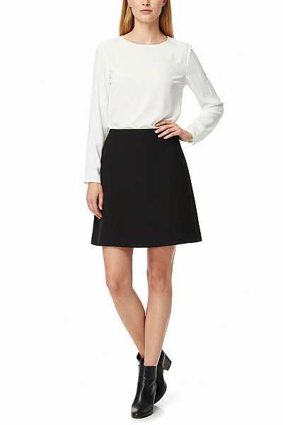 BANANA REPUBLIC  Sukně áčková Vlněná Černá