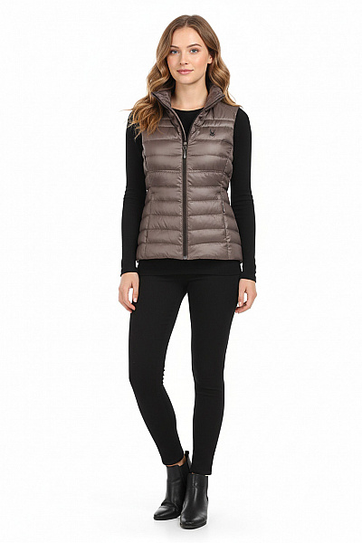 SPYDER Prošívaná Dámská Vesta Šedá Second Hand Vel. S