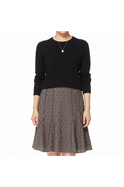  Sukně áčková Vlněná Šedá Marks & Spencer
