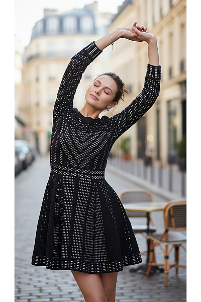 Topshop Šaty Černobílé Vel. 36