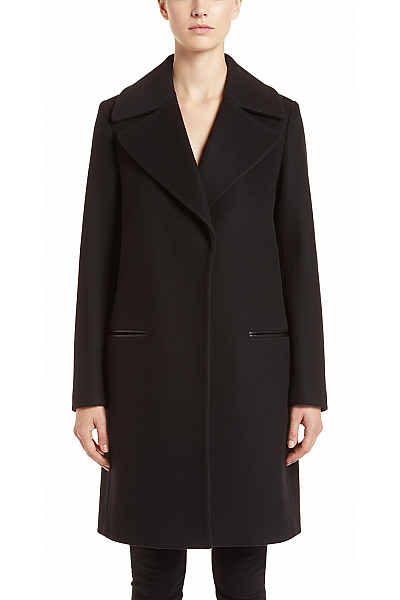 Krátký Dámský Kabát Černý Massimo Dutti