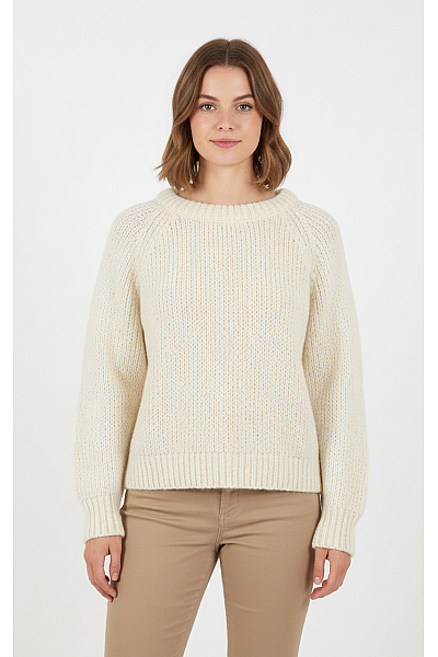 ZARA Dámský Svetr Bílý Second Hand Vel. S