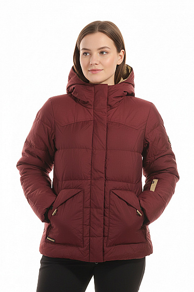 POWDERHORN Dámská Bunda Lyžařská Vínová Second Hand Vel. L