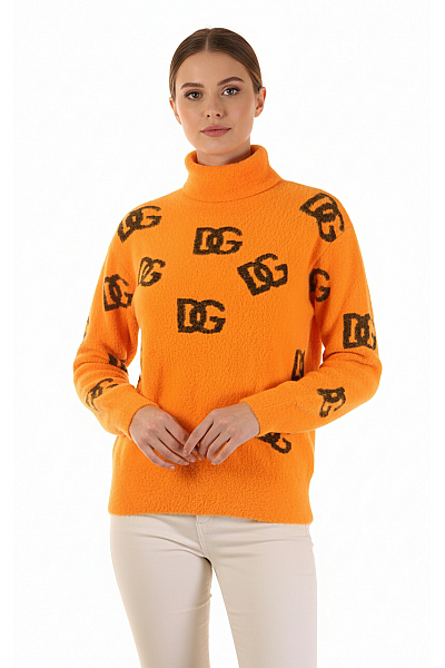 D&G Dámský Svetr Oranžový Vel.  S