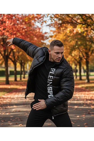 Pánská Bunda Černá PLEIN SPORT Vel. 56