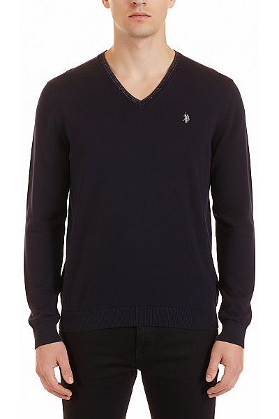 Pánský Svetr Modrý U.S.POLO ASSN. Vel.  XL