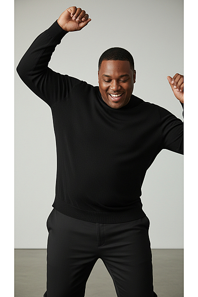MICHAEL KORS Pánský Pulovr Vlněný Černý Vel. XXL