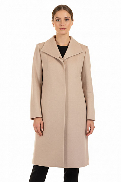 Dámský Dlouhý Kabát Vlněný Béžový Cinzia Rocca  Vel.  40
