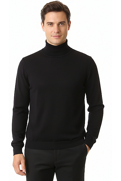 PIERRE CARDIN Pánský Svetr Vlněný Modrý Vel. XXL