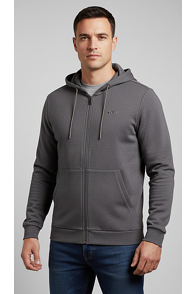 Hugo Boss Pánská Mikina Šedá Second Hand Vel. L