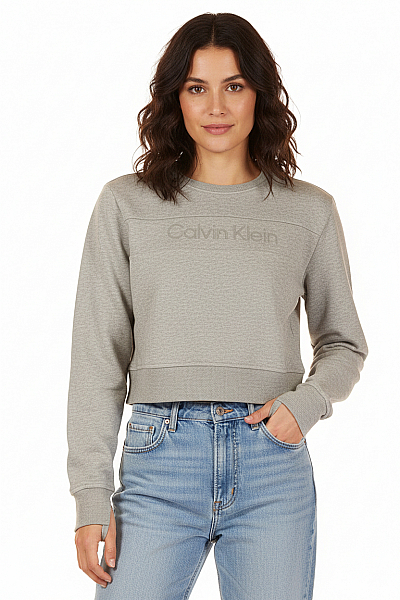 Calvin Klein Dámská Mikina Bez Zapínání Šedá Vel. M