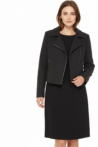 Esprit Dámský Kabát Vlněný Černý