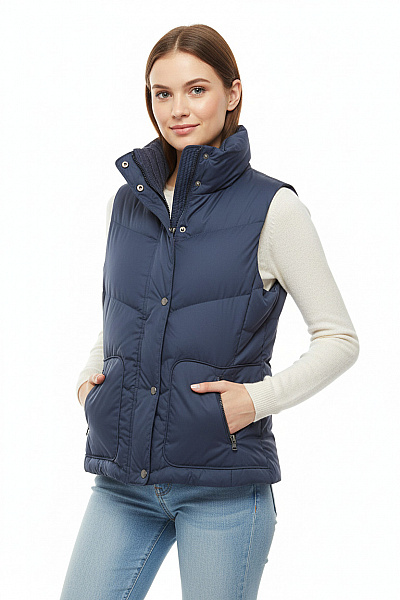 Teplá Dámská Vesta Modrá Esprit