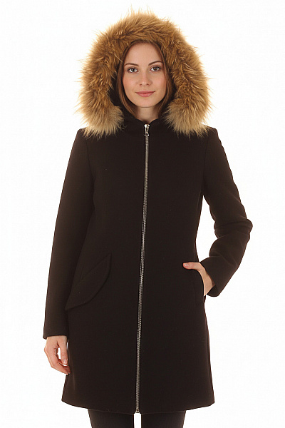 Sandro Krátký Dámský Kabát Vlněný Černý Vel. 36