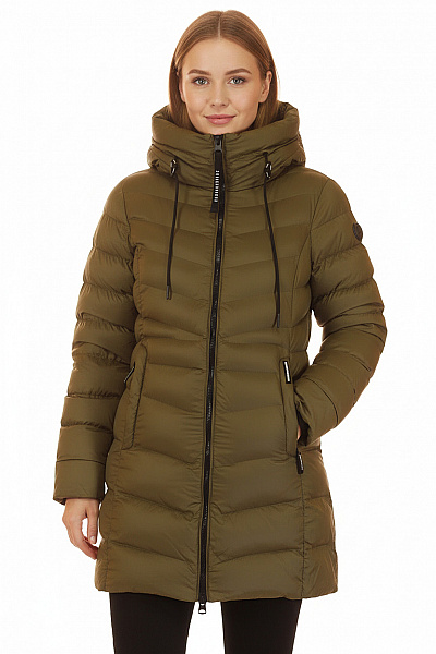Khujo Dámská Zimní Dlouhá Bunda Khaká Vel. XXL