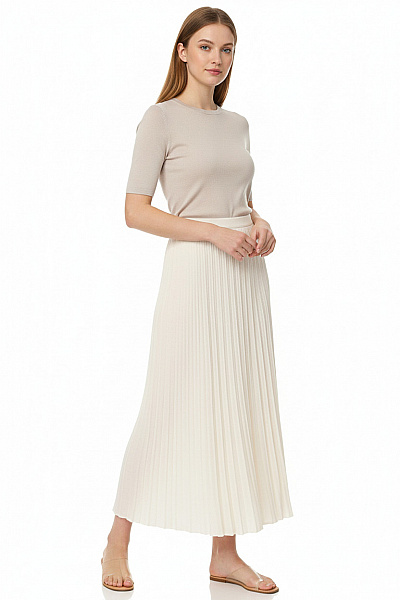 Dlouhá  Sukně Bílá Outlet Vel. M