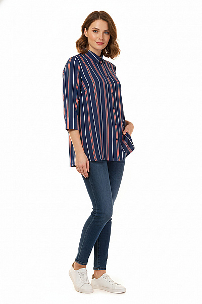 Vzorovaná Dámská Košile Modrá Vel. 42