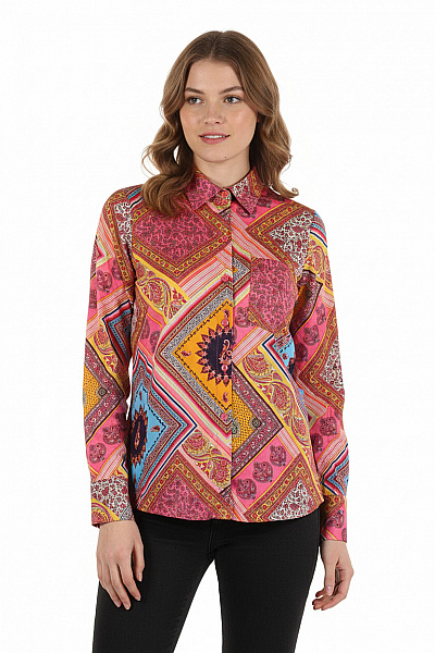 THREADBARE Vzorovaná Dámská Košile Barevná Vel. 36