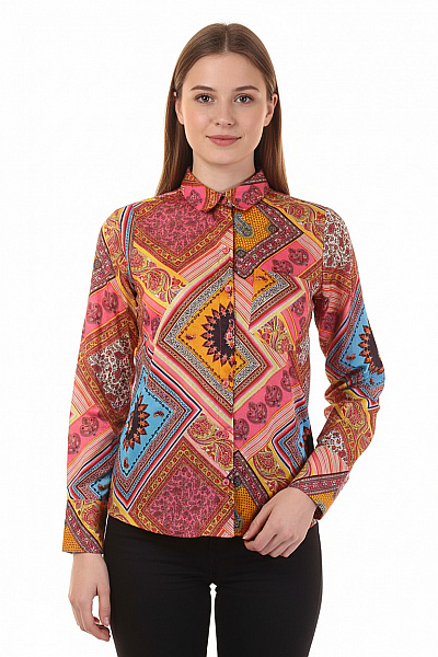 THREADBARE Vzorovaná Dámská Košile Barevná Vel. 38